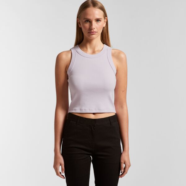 Womens Organic Rib Crop Tank Thumbnail