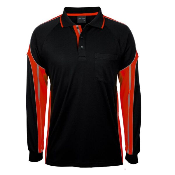 Mens Street Panel Long Sleeve Polo Thumbnail