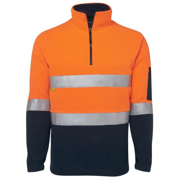 Mens Hi Vis (D+N) 1/2 Zip Polar Fleece Thumbnail