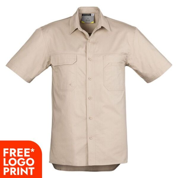 Mens Light Weight Tradie Short Sleeve Shirt Thumbnail